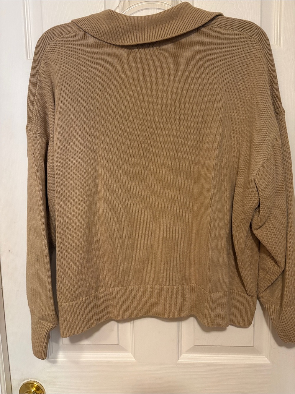 Old Navy Tan V-Neck Collared Sweater - Picture 4 of 4